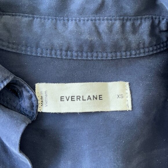 Everlane Must-have Shirtdress in Butterlite, XS, Navy - Picture 4 of 6